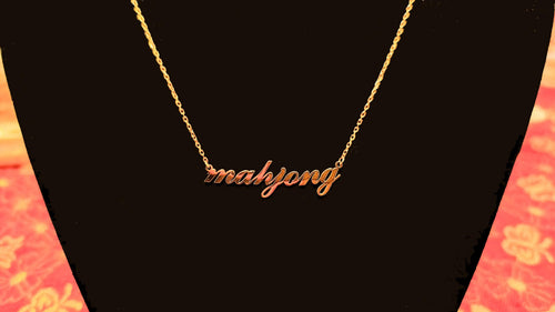 Mahjong Necklace | 18k Gold Plated | Elegant Mah Jongg Jewelry