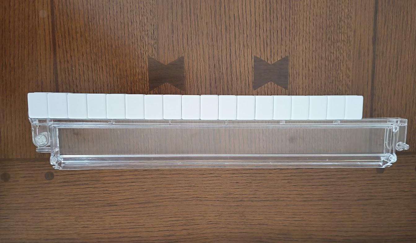Mahjong "Flip Finish" Tile Racks - Clear Acrylic (Set of 4) with Pushers & Winning Hand Reveal