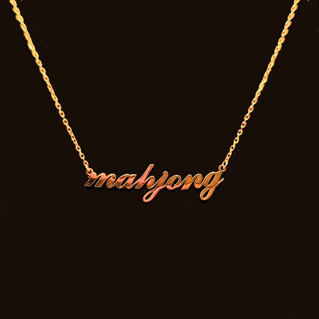 Mahjong Necklace | 18k Gold Plated | Elegant Mah Jongg Jewelry